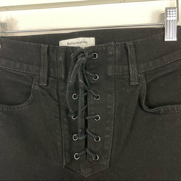 Reformation‎ Black Jaden High Rise Denim Jeans - Picture 3 of 7